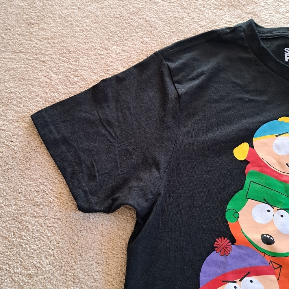 Southpark T-Shirt Men's Medium Black Holiday Christmas Tree NWT Short Sleeved - Picture 4 of 10